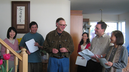 Robert (middle) was directing the skit excerpted from The Path of Life, Volume II