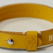 Leather Bracelets — Heaven, Earth Humanity in Harmony (Yellow)